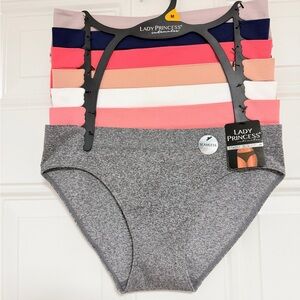 Lady Princess Seamless Bikini Panty Set - Multi Color